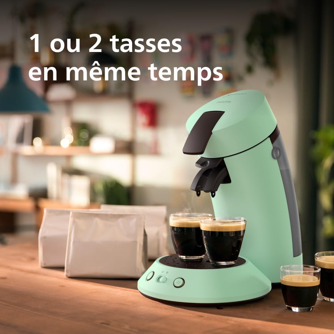 Machine à café à dosettes SENSEO Original Plus CSA210/80 - Vert Désert