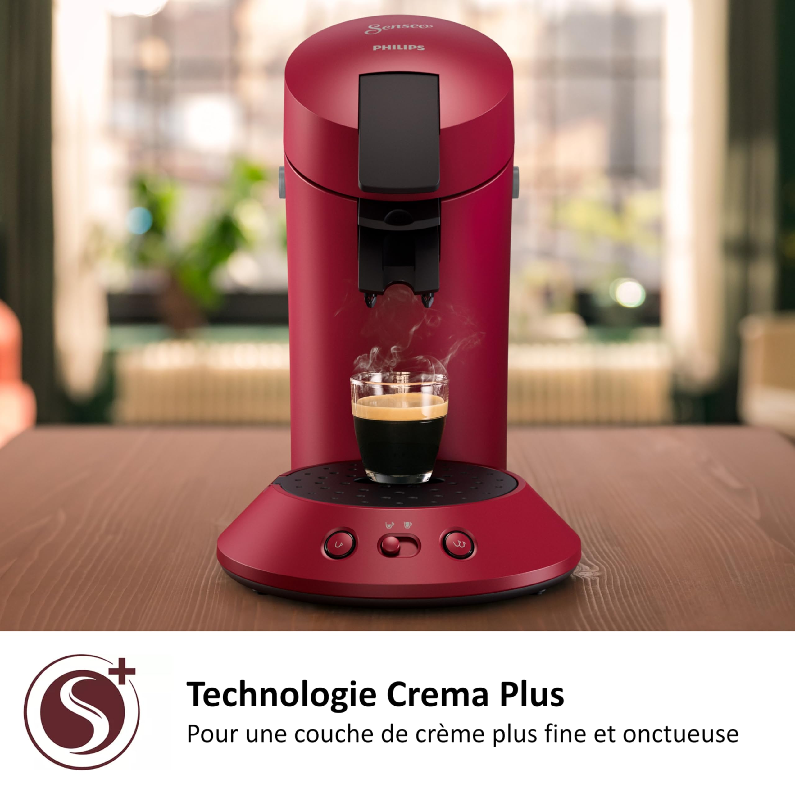 Machine à café à dosettes SENSEO Original Plus CSA210/91 - Rouge
