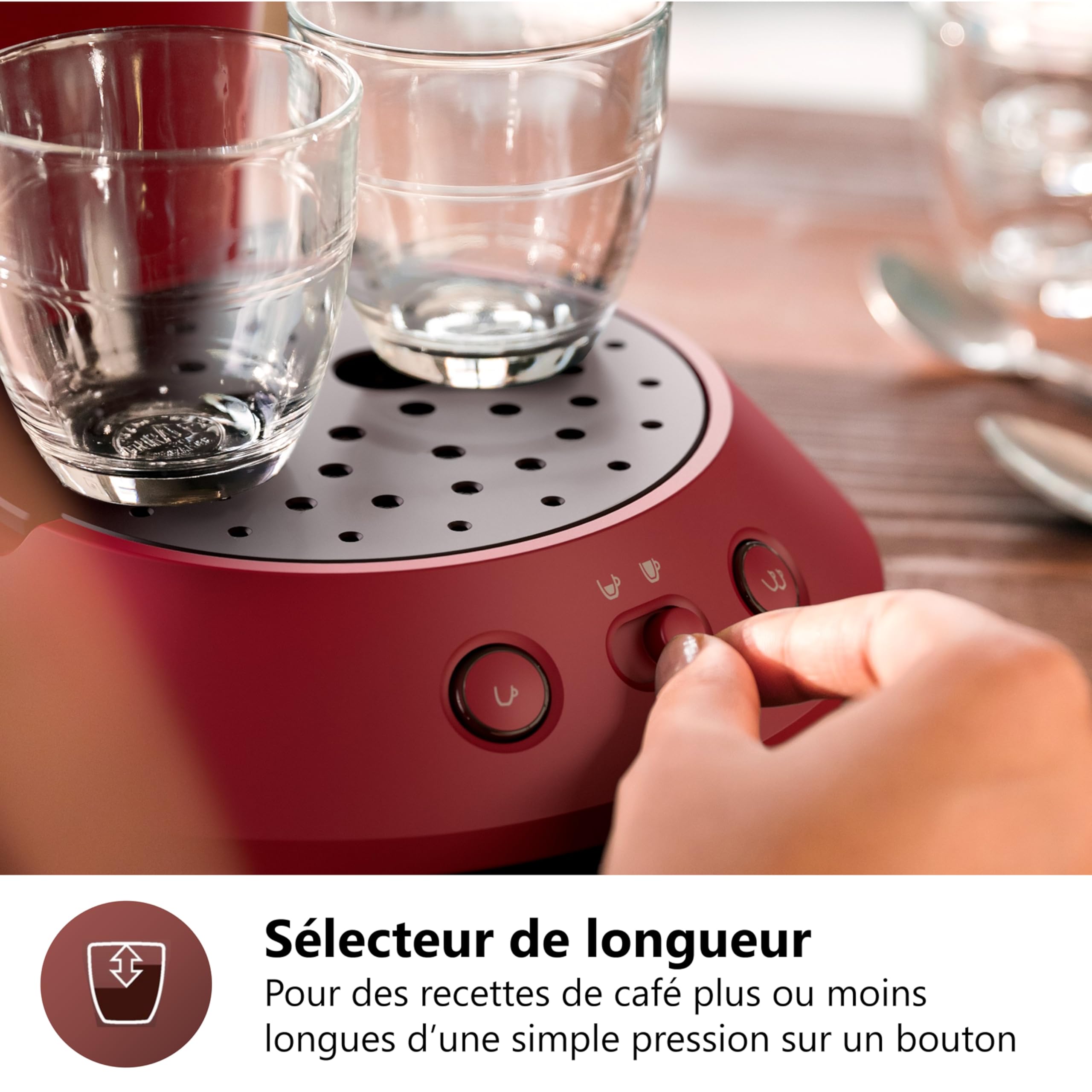 Machine à café à dosettes SENSEO Original Plus CSA210/91 - Rouge