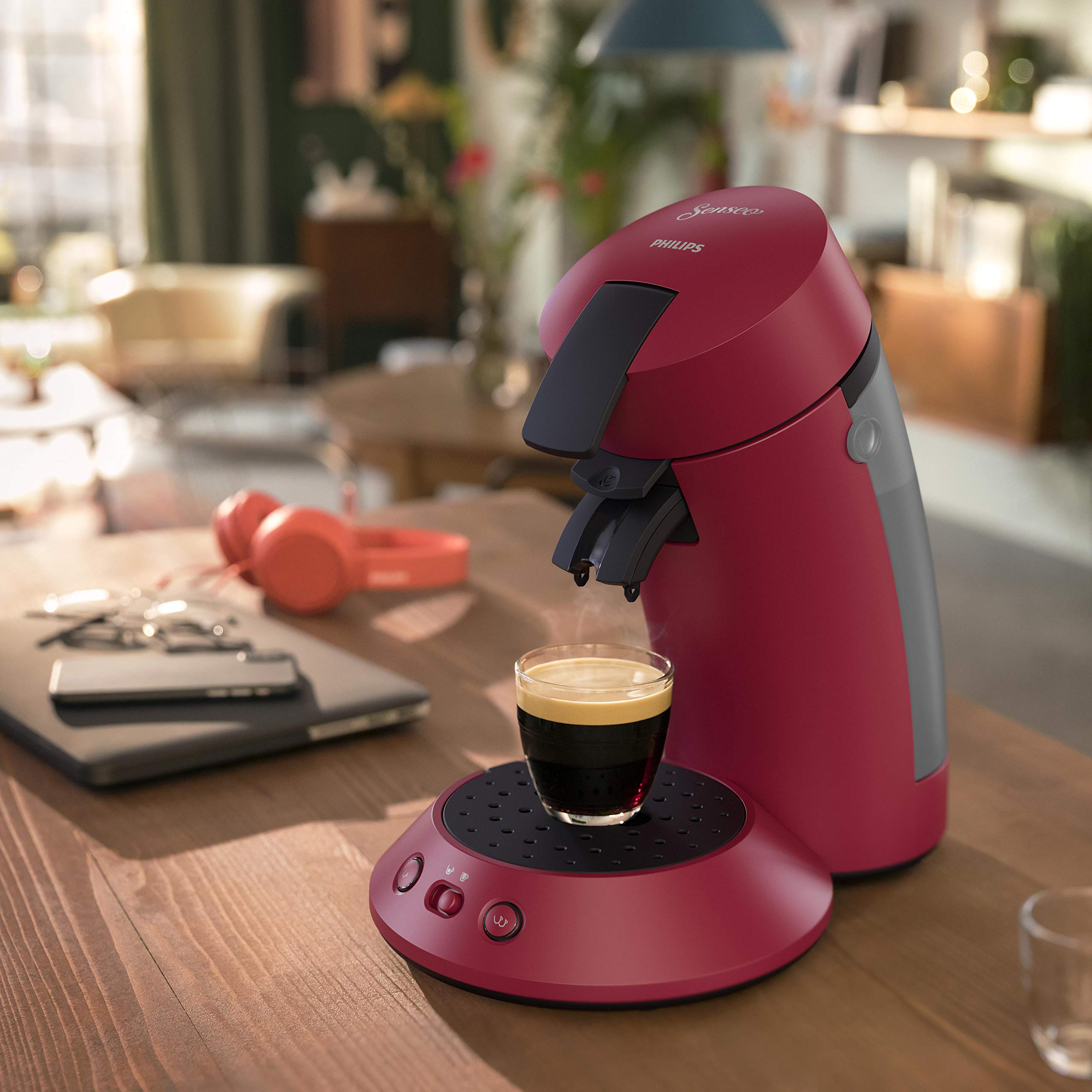 Machine à café à dosettes SENSEO Original Plus CSA210/91 - Rouge